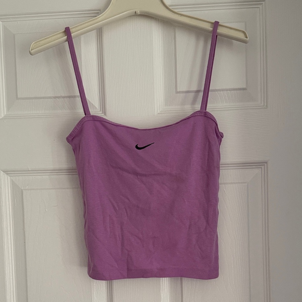 Nike Lilac Spaghetti-Strap Crop Camisole